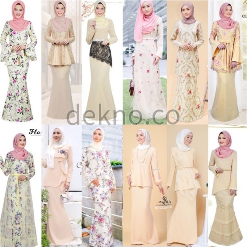 S Xl Cream Baju Kurung Modern Raya 2020 Dinner Bridesmaid Kenduri