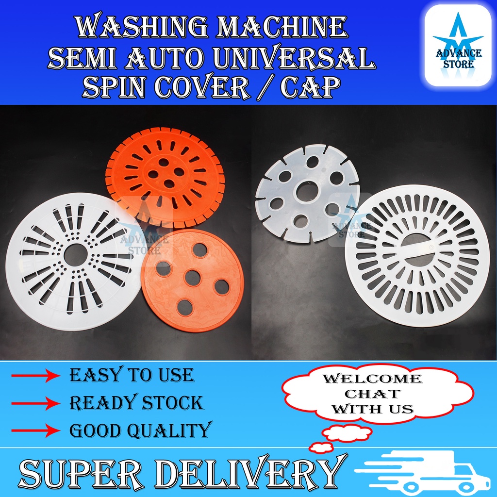 Semi Auto Washing Machine Universal Spin Cap Cover 190MM 220MM 230MM 260MM 270MM 290MM Penutup Tempat Kering Mesin