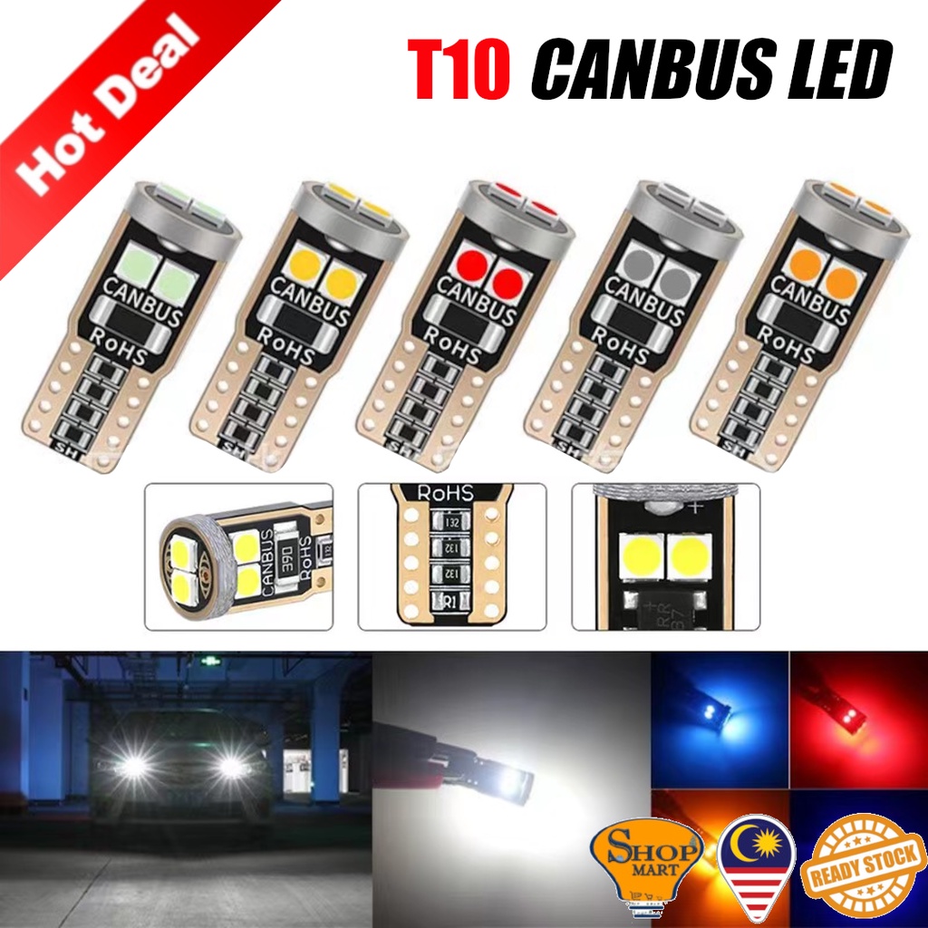 Car T10 3030 SMD 6 Led W5W Light Bulb Canbus T10 Led License Number