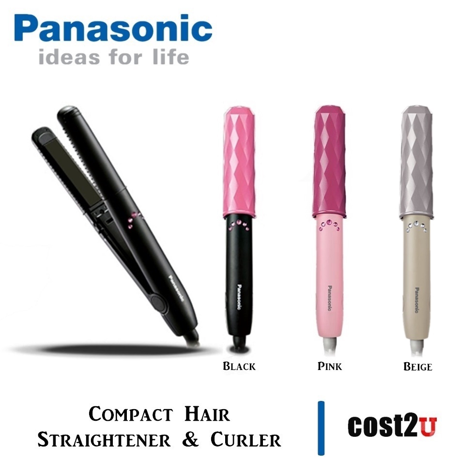 panasonic compact hair straightener & curler eh hv11