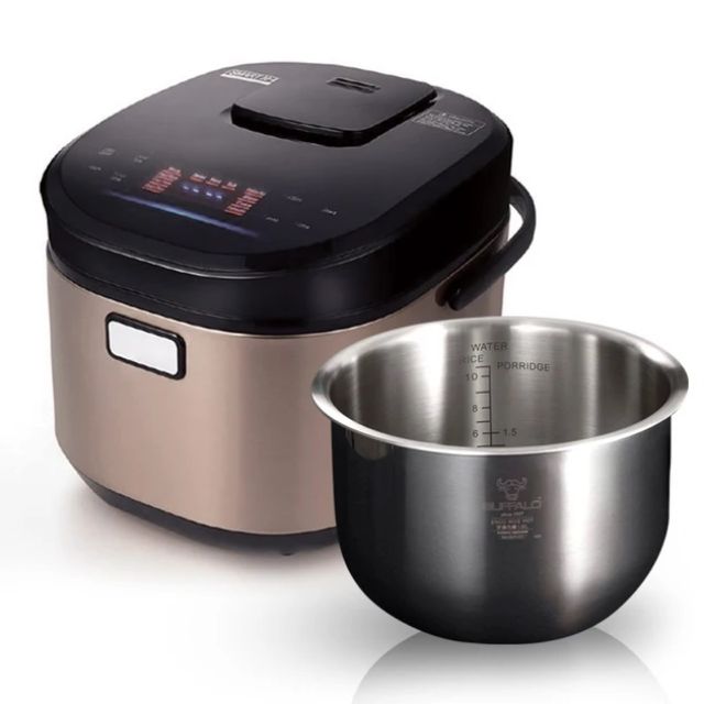  Buffalo Titanium Grey IH SMART COOKER, Rice Cooker and Warmer,  1.5L, 8 cups of rice, Non-Coating inner pot, Efficient, Multiple function,  Induction Heating (8 cups): Home & Kitchen