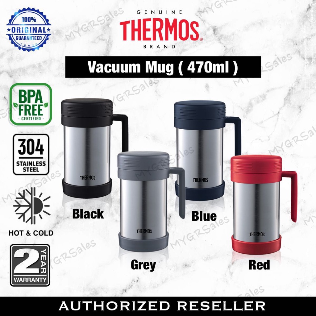 Thermos Stainless Steel Vacuum Mug with Handle 500ml [JMF-501] Original ...