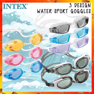 INTEX 3 DESIGN Adult Swimming Goggles Sports Diving Goggles Waterproof Goggles HD Anti-Fog (55682 , 55684 , 55685)