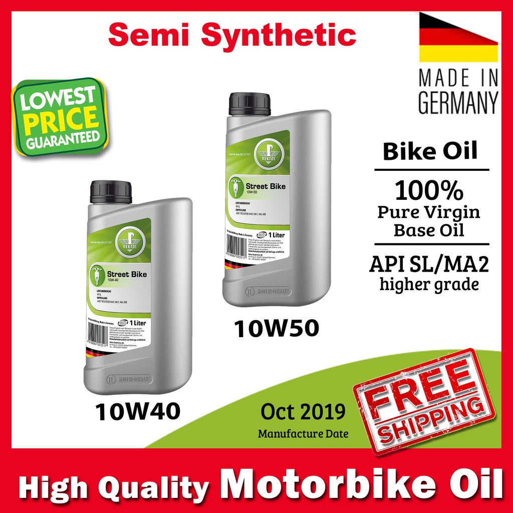 Rektol 10W50 / 10W40 Semi Synthetic Motorbike Engine Oil ...