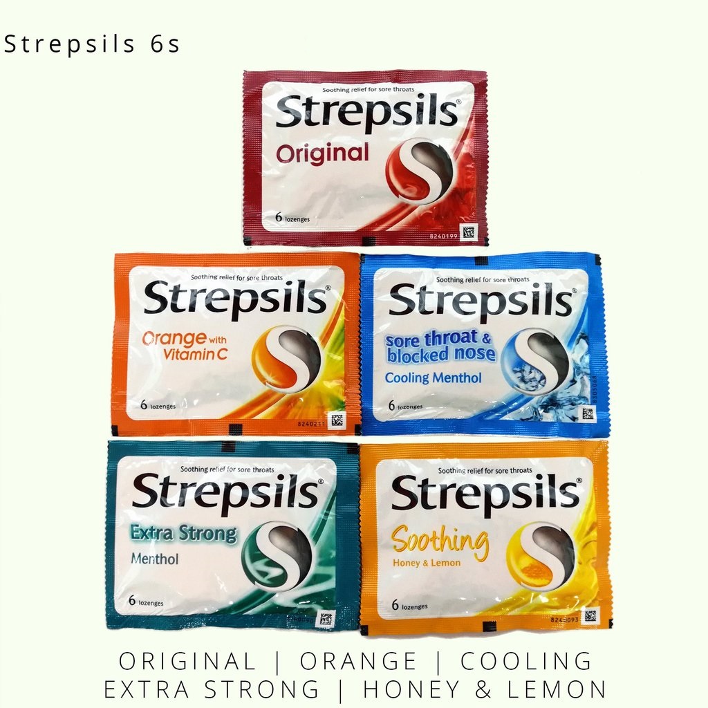 STREPSIL 6'S SORE THROAT LOZENGES ORIGINAL, VITAMIN C, HONEY LEMON ...