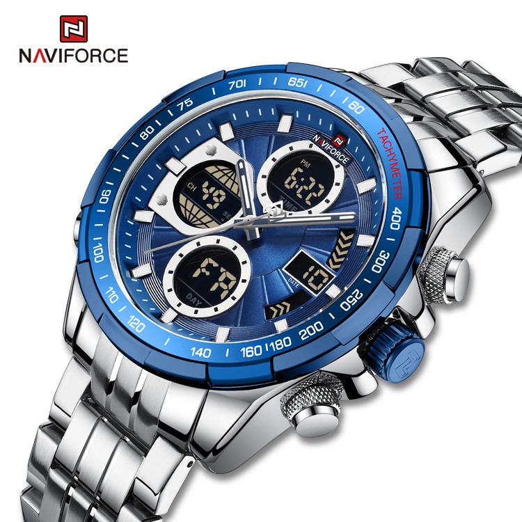 NAVIFORCE Luxury Analog Digital Quartz Men's Watch 9197 Ready Stock ...