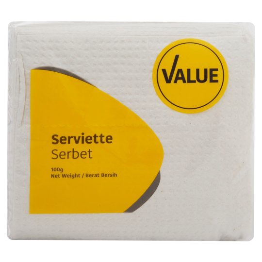 TESCO LOTUS VALUE TISU MAKAN SERVIETTE 100G TISSUE Shopee Malaysia