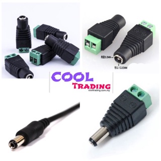 P Male DC Jack Adapter - Power Barrel Plug Connector for CCTV Camera Video Balun Male Screw Type Power Connector 966