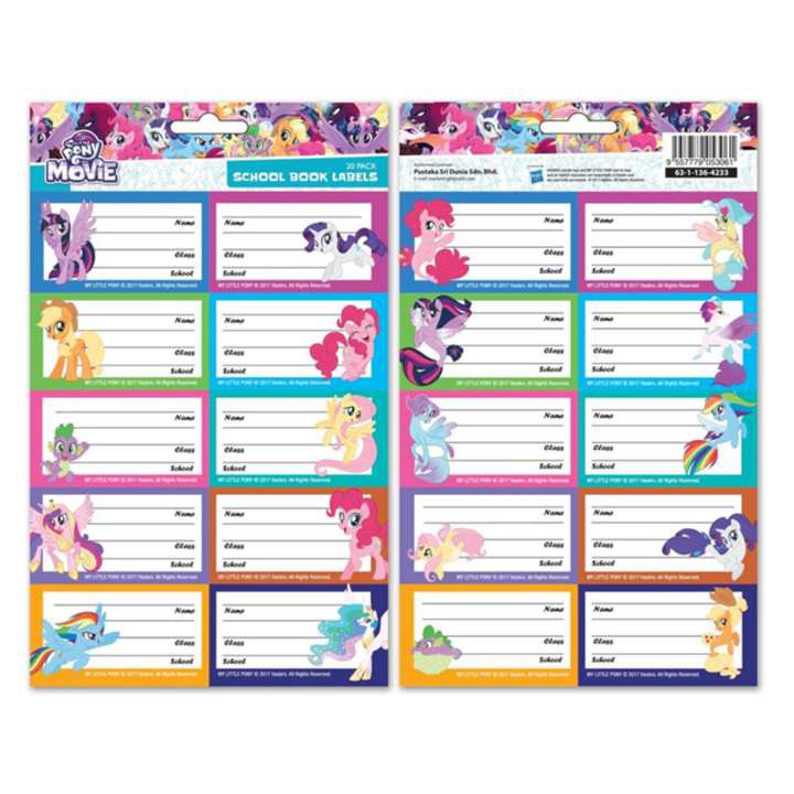 My Little Pony Name Label Name Sticker Shopee Malaysia