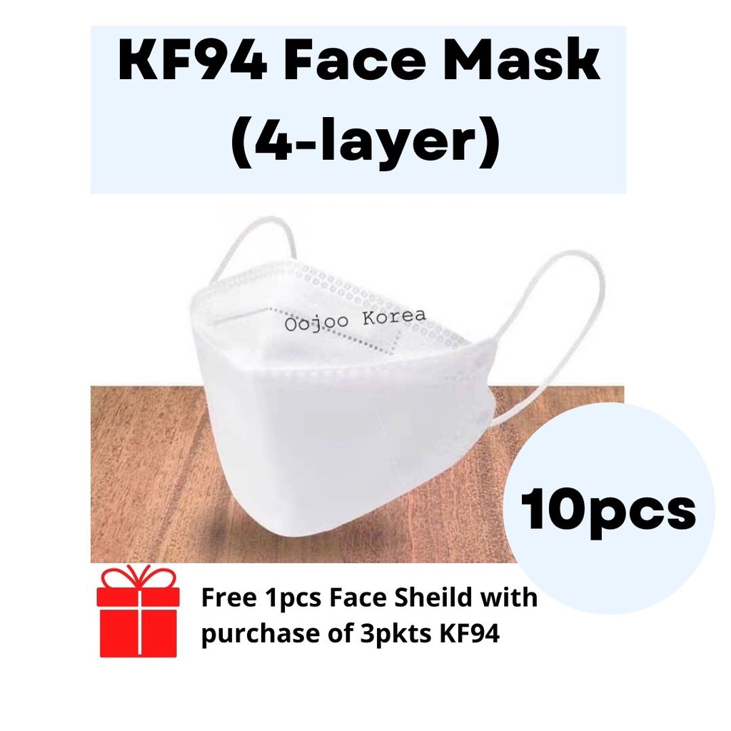 KF94 4Layer Face Mask (10pcs) (Grey/ Dark Green/ Navy Blue/ Black