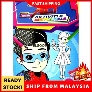 Buku Ejen Ali Misi Aktiviti Mewarna 2 Shopee Malaysia