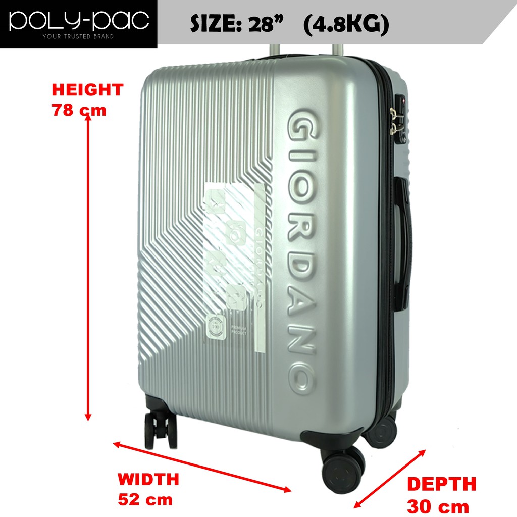 28 luggage size in cm