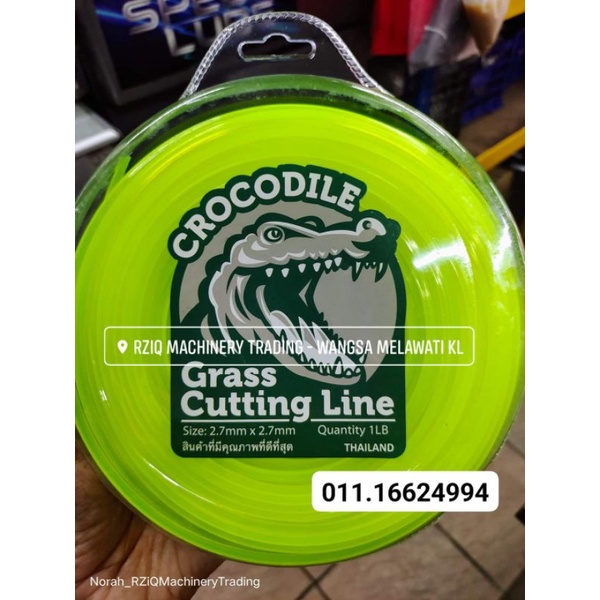 RZiQ 500G 1LB 2.7mm Crocodile Nylon Trimmer Line for Brush Cutter (Tali mesin potong rumput lasak besar)