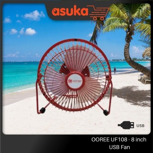 OOREE UF108 - 8inch (5.5 ~ 6 Inch Fan Blade) USB Fan / 360 degree up and down adjustable / Metal structure design