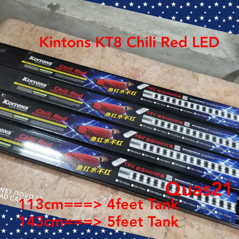 Kintons KT-T8V- Chili Red LED for Arowana Tanning