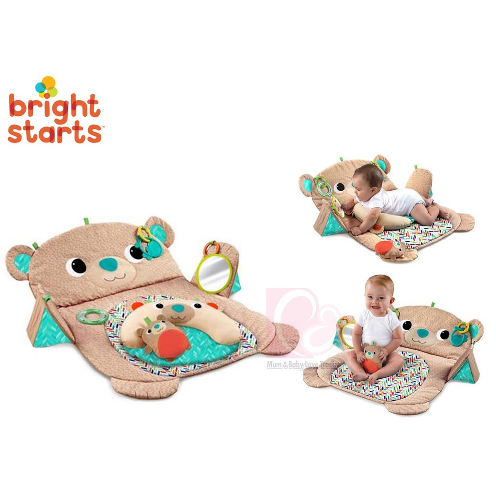 bright starts tummy time prop & play mat