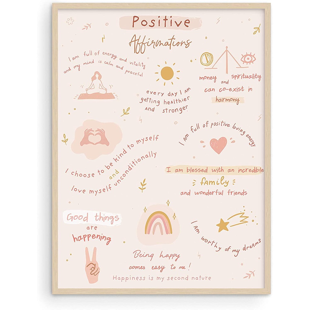 Positive Affirmations Positive Quotes Wall Decor By Haus and Hues ...