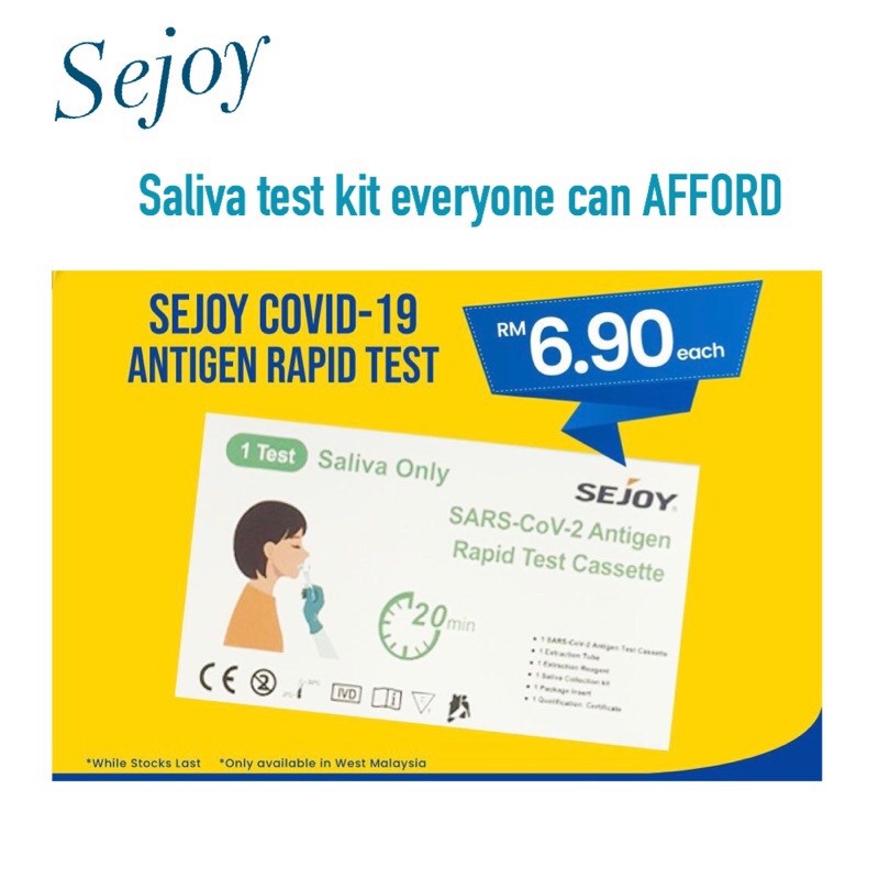 SEJOY Saliva Covid Test Kit Shopee Malaysia