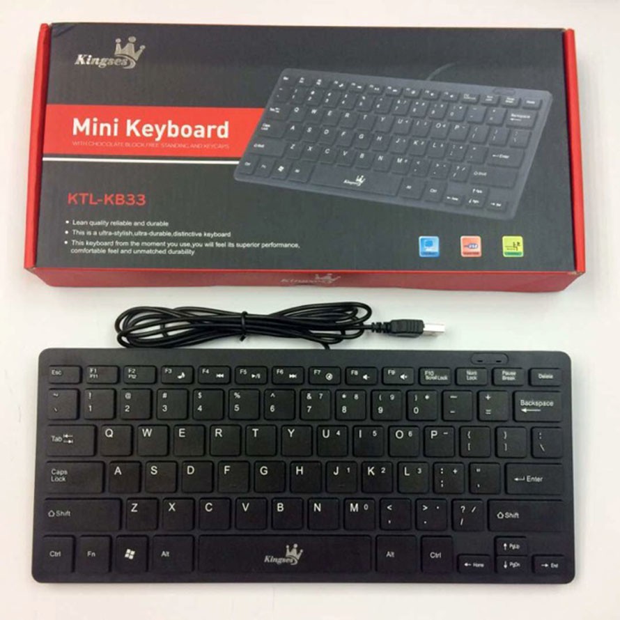 Kingses KTL-KB33 USB Mini Keyboard With Chocolate Block Free Standing ...