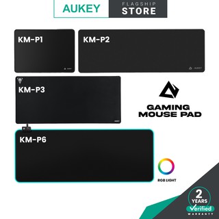 Aukey Gaming Mouse Pad with Smooth Surface, Non-Slip Rubber Base, and Anti-Fraying Stitched Edges RGB mousepad