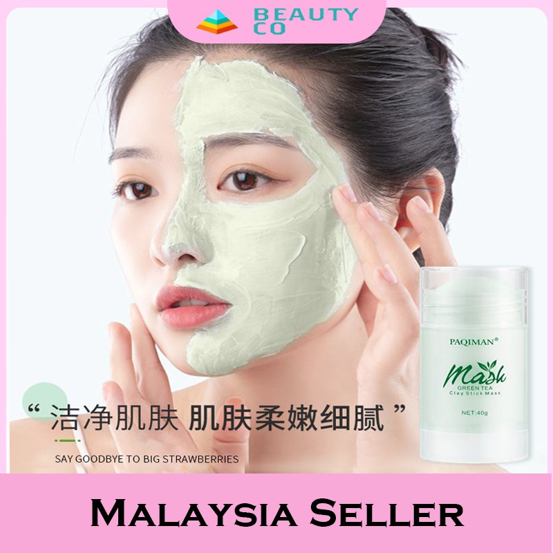 [Ready Stock ] PAQIMAN Green Tea Clay Stick Mask 40g Shopee Malaysia