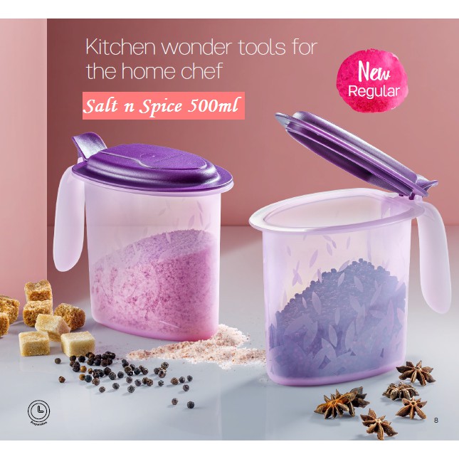 Tupperware Salt N Spice 500ml  (1pc or 2pcs)