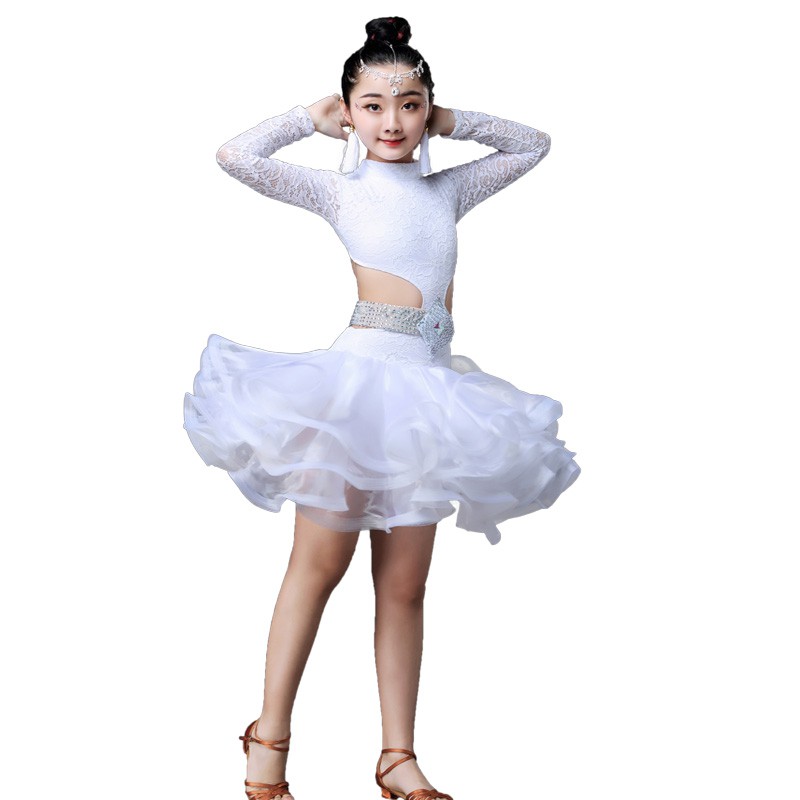 girls latin dance costume