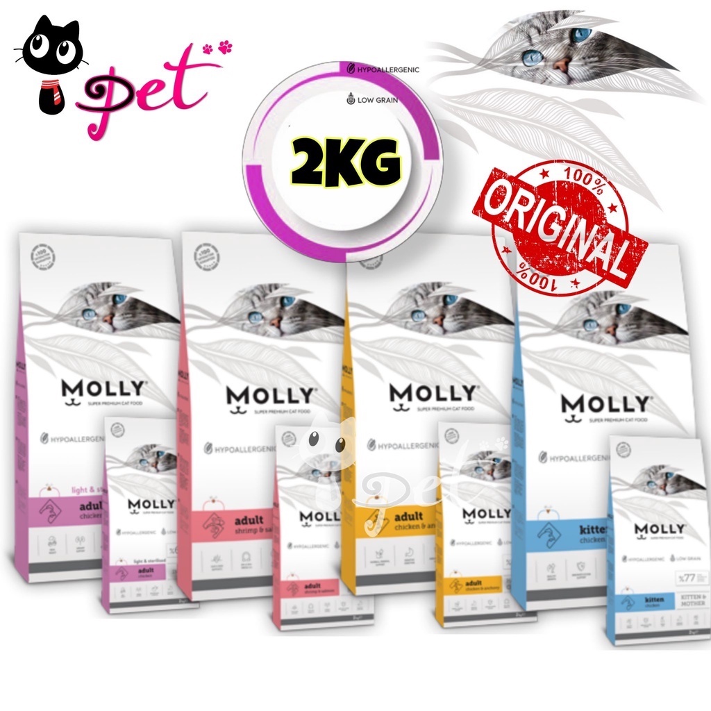 MOLLY Super Premium Cat Food / Molly Makanan Kucing ( 2kg Original