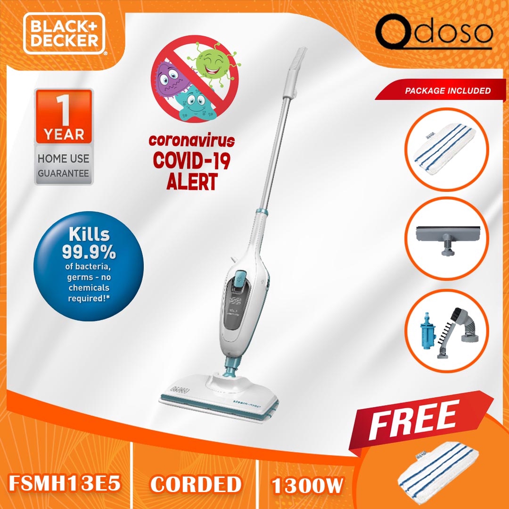 BLACK + DECKER FSMH13E5 1300W 5in1 Steam Mop Steam Cleaner Shopee