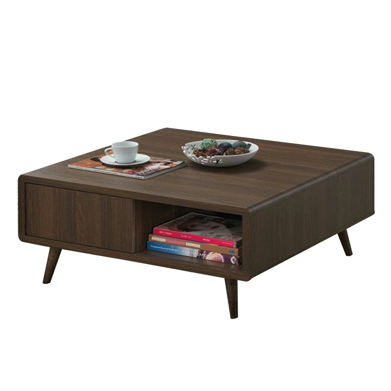 Furniture Direct Constance Coffee Table With Sliding Door Walnut
