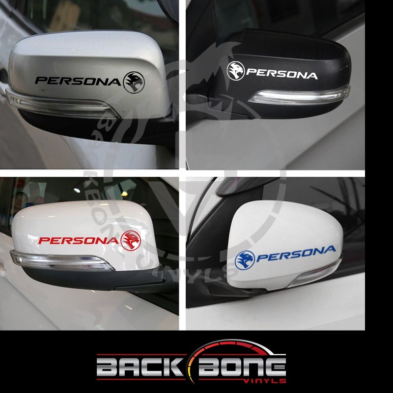 Ready Stock 2pcs Proton Persona Side Mirror Sticker Car Logo Sticker Cermin Sisi Kereta