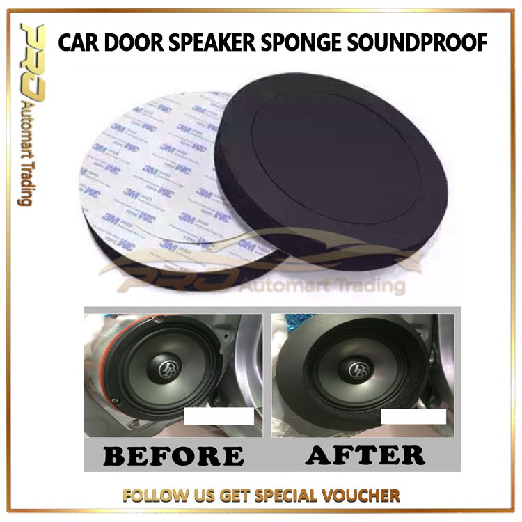 (2 PCS) Car Door 6 Inch / 6.5Inch Speaker Sound proof Sponge Bass Ring