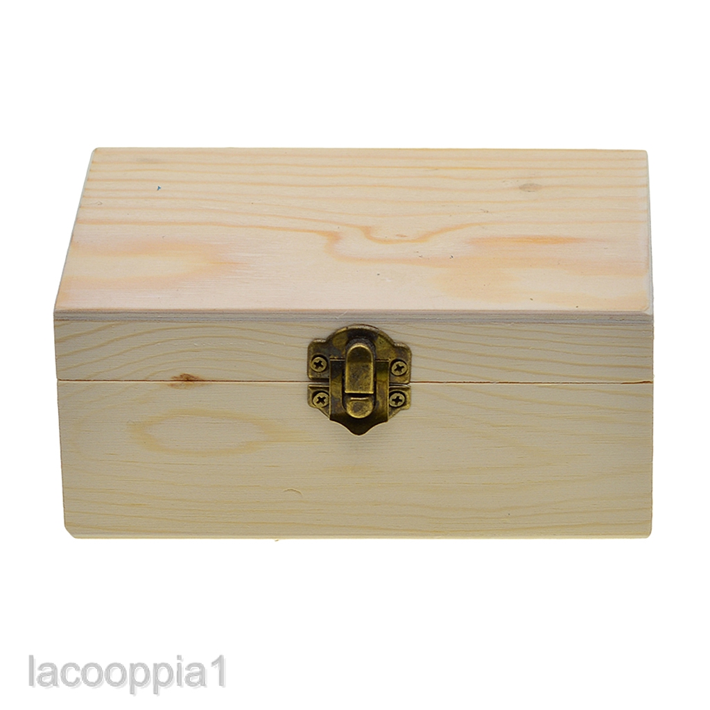 large wooden box with clasp
