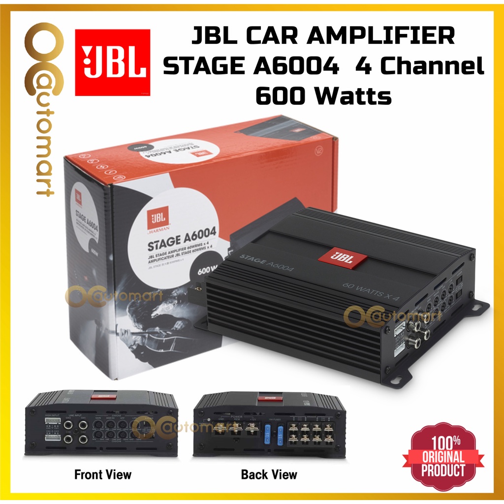 JBL Stage A6004 Car Amplifier 4Channel High Power Amp 600 Watts 4ch