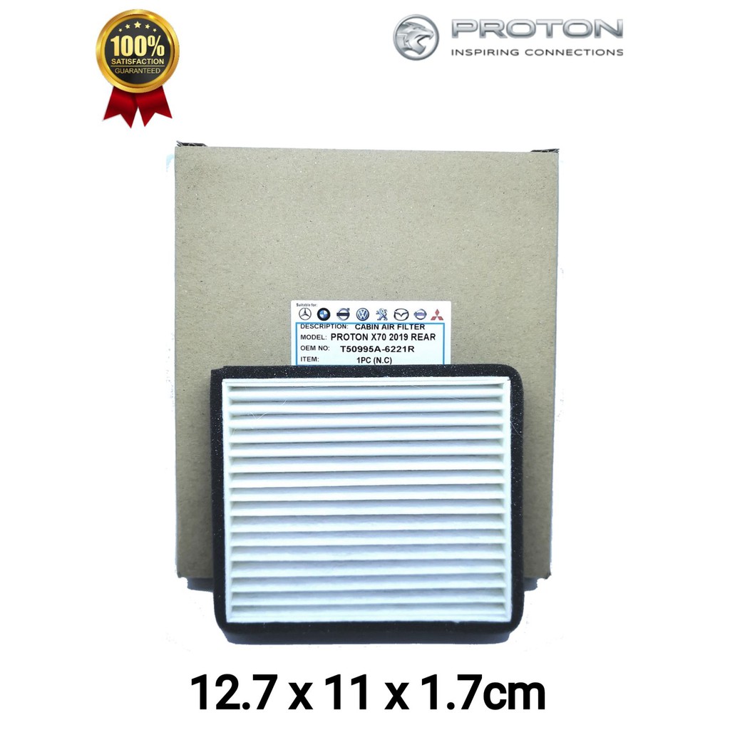 CAFSDPX7019R - PROTON X70 '19 SANDEN / GEELY BOYUE 1.5T 2.0 CABIN AIR FILTER ( PC ) T50995A-6221R - REAR