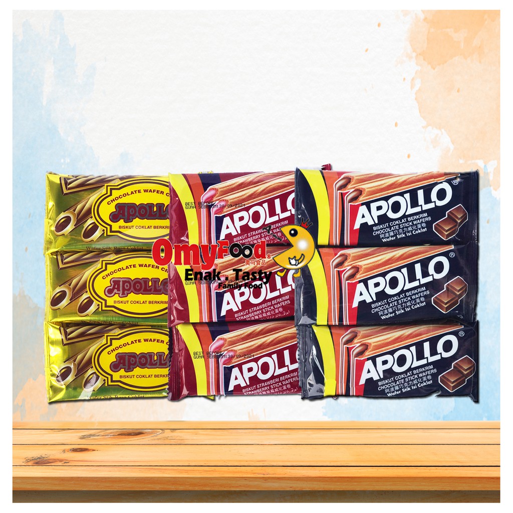 11g X 12pcs Apollo Chocolate Wafer Cream 1012 Stick Wafer Chocolate