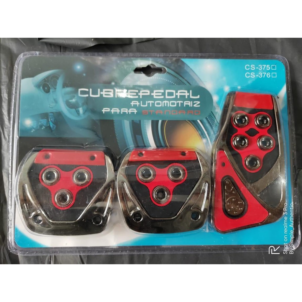 CS375 CUBRE PEDAL AUTOMOTRIZ CLUTH MANUAL PEDAL SET (3PCS/SET
