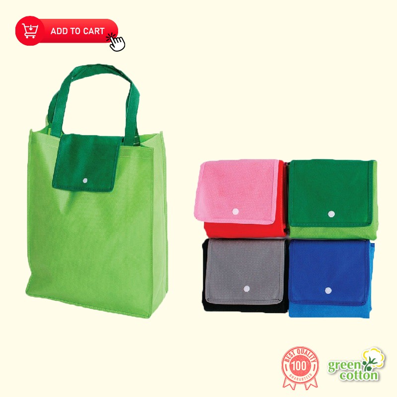 Eco Friendly Foldable Non Woven Tote Bag Shoe Grocery Shopping Cloth Tuition School Gift Merchandise Beg Dilipat NWB136