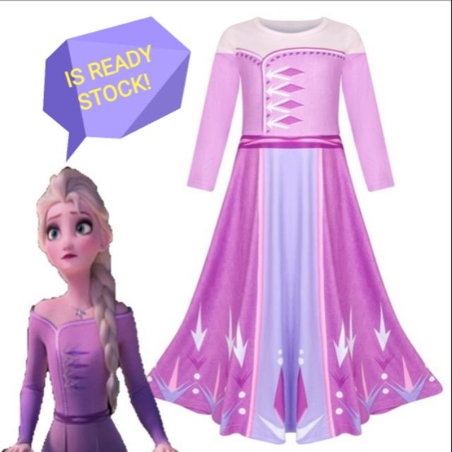 elsa long dress