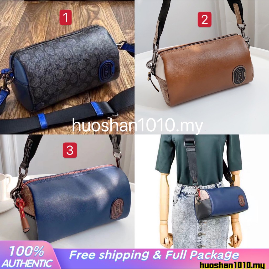 COACH 89477 89258 Pacer Dome men's multi-purpose cylinder bag crossbody bag  simple and fashionable style | Shopee Malaysia