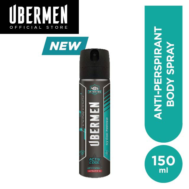 Ubermen Activ Cool Antiperspirant Spray 150ml Shopee Malaysia