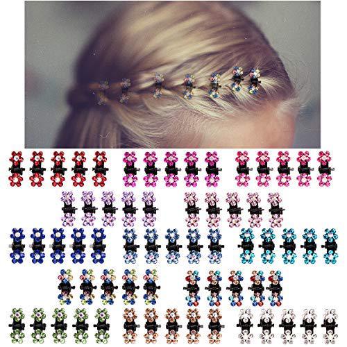 6pcs Set Kids INS Fashion Sweet Daily Hair Clips / Girls Crystal Rhinestone Flower Hair Claw /  lovely Children princess Snap Barrette Hair pins / Baby Basic Trendy Hair Accessories