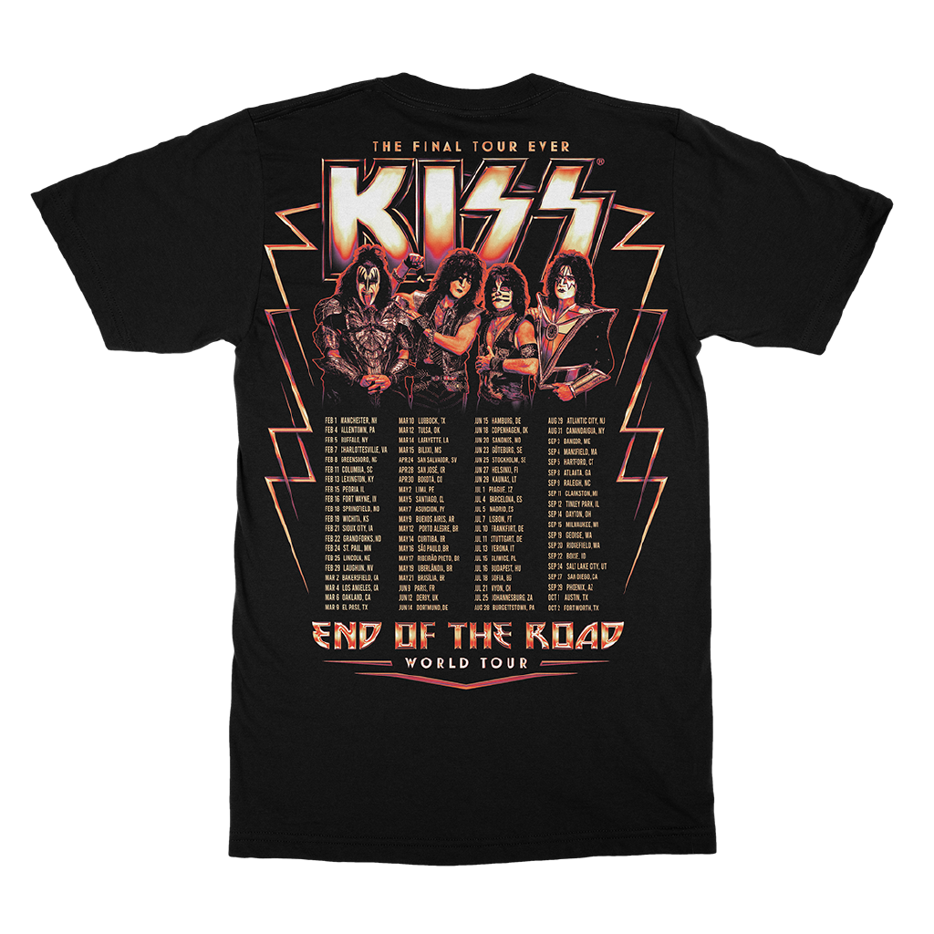 Kiss Rock Band End Of The Road Anniversary Fan Tour Customized T-Shirt Hoodie_Long Sleeve_Tank Top_Sweatshirt 