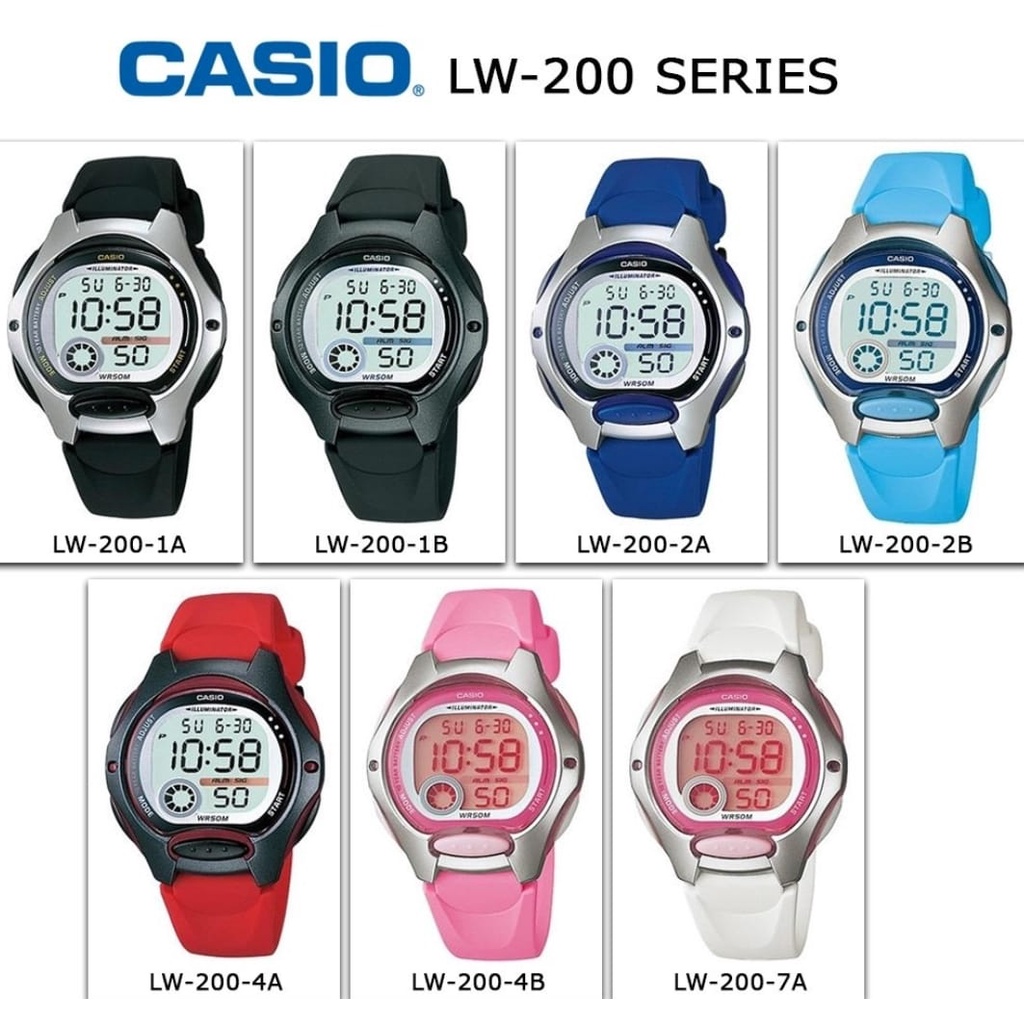 Casio Kids' LW-200 Standard Digital 10-YEAR BATTERY LW-200-1B | PGMall