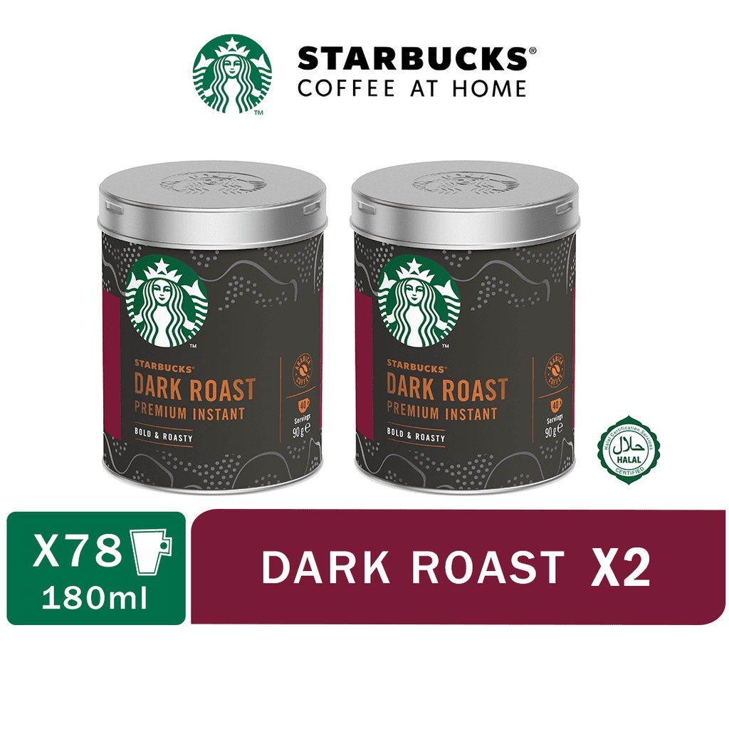 [Pack of 2] STARBUCKS Dark Roast Tin 90g (2 Tins) Shopee Malaysia