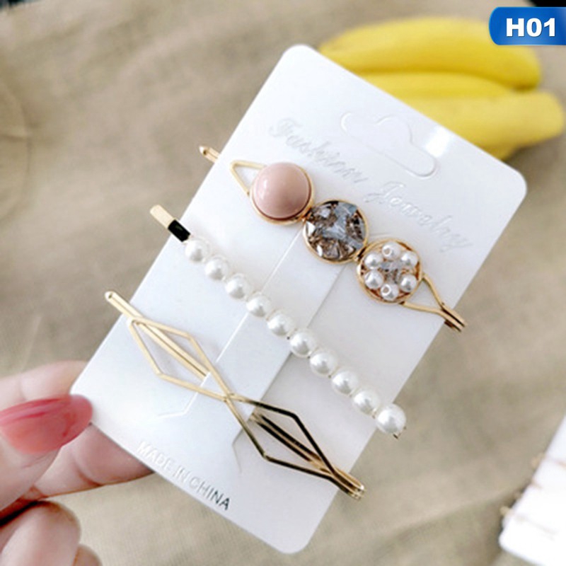 Home Supplies Women Pearl Hair Clips Girls Ins Korean Style