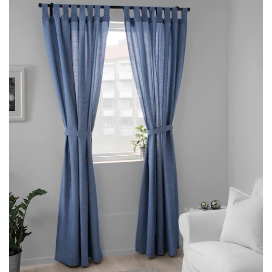 Ikea Lenda Curtains With Tie Backs 1 Pair 140x250 Cm Shopee