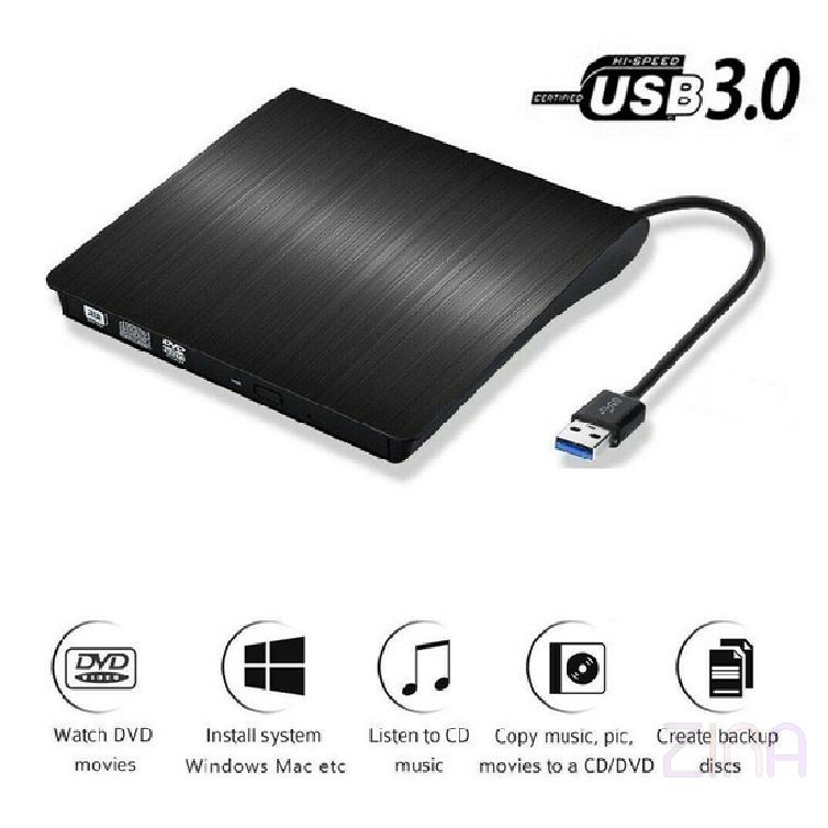 Usb High Speed External Cd Dvd Drive 3d 4k Blu Ray Player Writer Portable Cd Dvd Burner Driver For Mac Win 10 8 7 Xp Vista Laptop Pc Shopee Malaysia