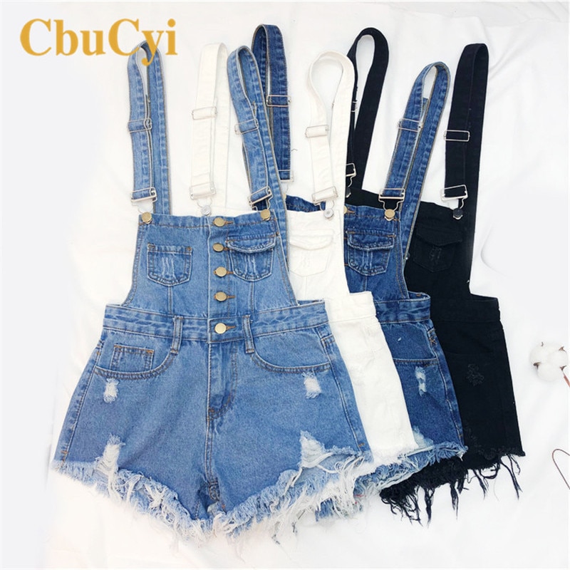 denim short romper womens