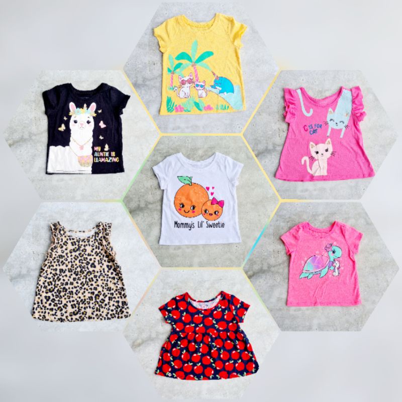 The children Place Baby Girl Clothes Single T-Shirt For Kids 1-5 Years Old